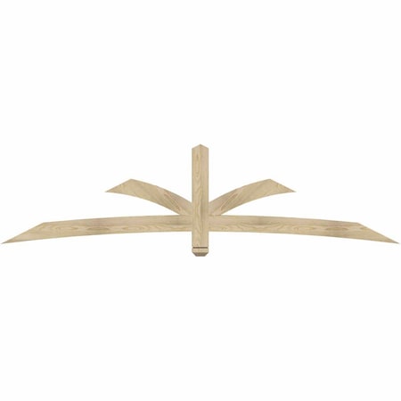 Ekena Millwork Davenport Rough Sawn Timber Gable Bracket, Douglas Fir, 96"W x 24"H x 2"D x 4"F, 6/12 Pitch GBW096X24X0204DAV00RDF